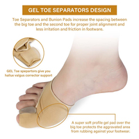 Nouveau correcteur d'hallux valgus et kit de soulagement de la douleur, redresseur d'orteil du gros orteil, manchons de soutien ajustables, séparateur d'orteils