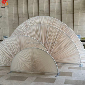SMOOTH Aesthetic Detachable Semi Circle Metal Arch Frame Fabric Drapery Iron Wedding <b>Backdrop</b> <b>Stand</b> - Product Image 5