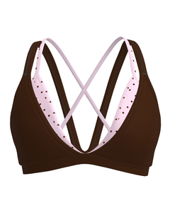 Top Deportivo Clásico con Diseño de Puntos, Doble Capa, Bloques de Color, Antimicrobiano, Compresión y Soporte, Elástico para Fitness, para Mujer - Product Image 5