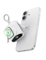 Nouvelle Batterie Externe Portable 2025 10000mAh avec Charge Sans Fil, Câble de Données Intégré, Batterie de Voyage Ultra Mince Type Porte-clés