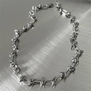 VAF-Cadena de extensión HIP HOP para hombre, collar anudado de 50 + 5CM, joyería de acero inoxidable - Product Image 2