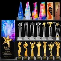 Honor of Crystal K9 Blank Sublimation 3d Gravure au laser Trophées en verre de cristal pour cadeau d'affaires