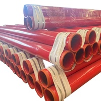Tuyaux d'incendie BAOLAI pour sprinklers, conformes ASTM A796, laminés à chaud ERW, surface Q235B, peinture rouge RAL3000, usage intensif, 12m, export