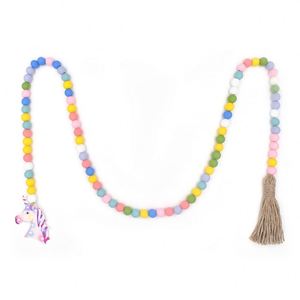 Cuentas de madera de Pascua con cuentas de caramelo de dibujos animados con etiqueta de conejito para fiesta decoración del hogar Accesorios Diy - Product Image 2