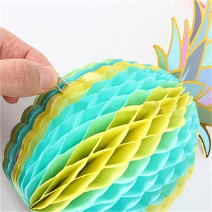 3 Stück Ananas Waben kugel Ornamente Tropische Hawaiian Themed Party Geburtstag Baby Shower <span class=keywords><strong>Beach</strong></span> Hochzeits feier Dekoration - Product Image 4