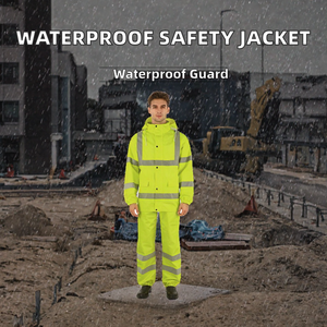 Veste de travail imperméable personnalisée de niveau A avec bande réfléchissante, pack respirateur, parka de sécurité isolée pour l'hiver, US KOKAL - Product Image 2