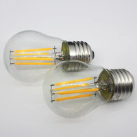 Ampoule LED à filament Edison en verre transparent A60 G45 G80 G95 G125, culot E14 E27, 1W 2W 4W, ampoule décorative vintage à filament LED