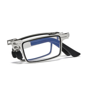 Gafas de lectura plegables con marco de aleación para hombre y mujer, anteojos para <span class=keywords><strong>presbicia</strong></span> con rotación, patas telescópicas - Product Image 1