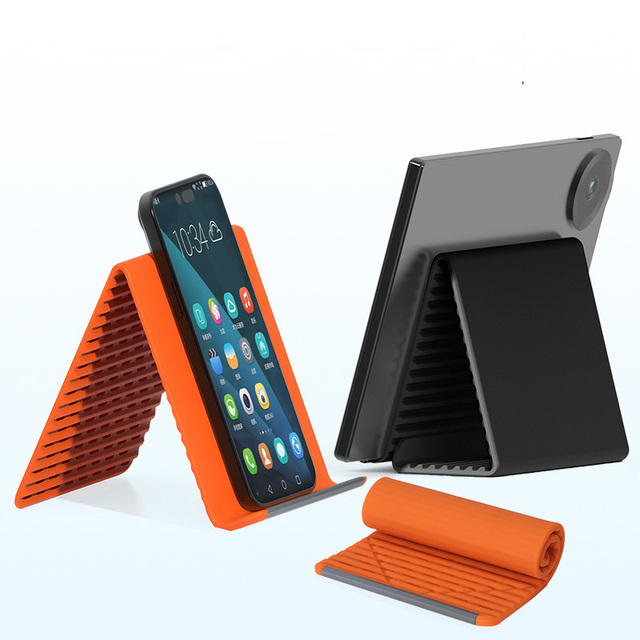 Flexible Silicone Desktop Mobile Phone Tablet Holder - Innovative Flexible Folding and Deforming Travel Lazy Cellphone Stand