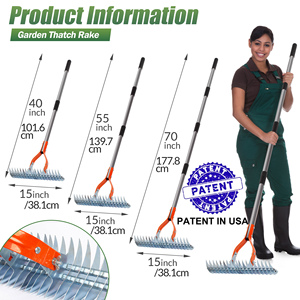 56in matériel en métal de haute qualité jardin désherbage houe cultivateur néerlandais étrier houe outil d'élimination des mauvaises herbes râteau à chaume - Product Image 4
