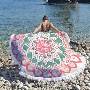 Toalla de Playa Redonda Boho Mandala, Toalla de Microfibra con Flecos, Manta de Playa con Estampado Personalizado, Toalla de Baño Bohemia, Regalo para Viajes de Verano y <span class=keywords><strong>Piscina</strong></span> - Product Image 4
