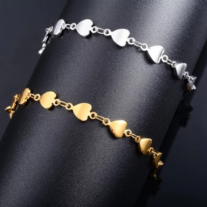 Bracelet Chaîne Cœur Délicat pour Femme en Acier Inoxydable, Bracelet de Cheville pour Dames et Filles, Bijou Cadeau, Accessoires - Product Image 3