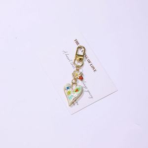 Hot Love Key Ornament DIY Adornos Devil's Eye Aleación Flor Mariquita Llavero Colgante - Product Image 6