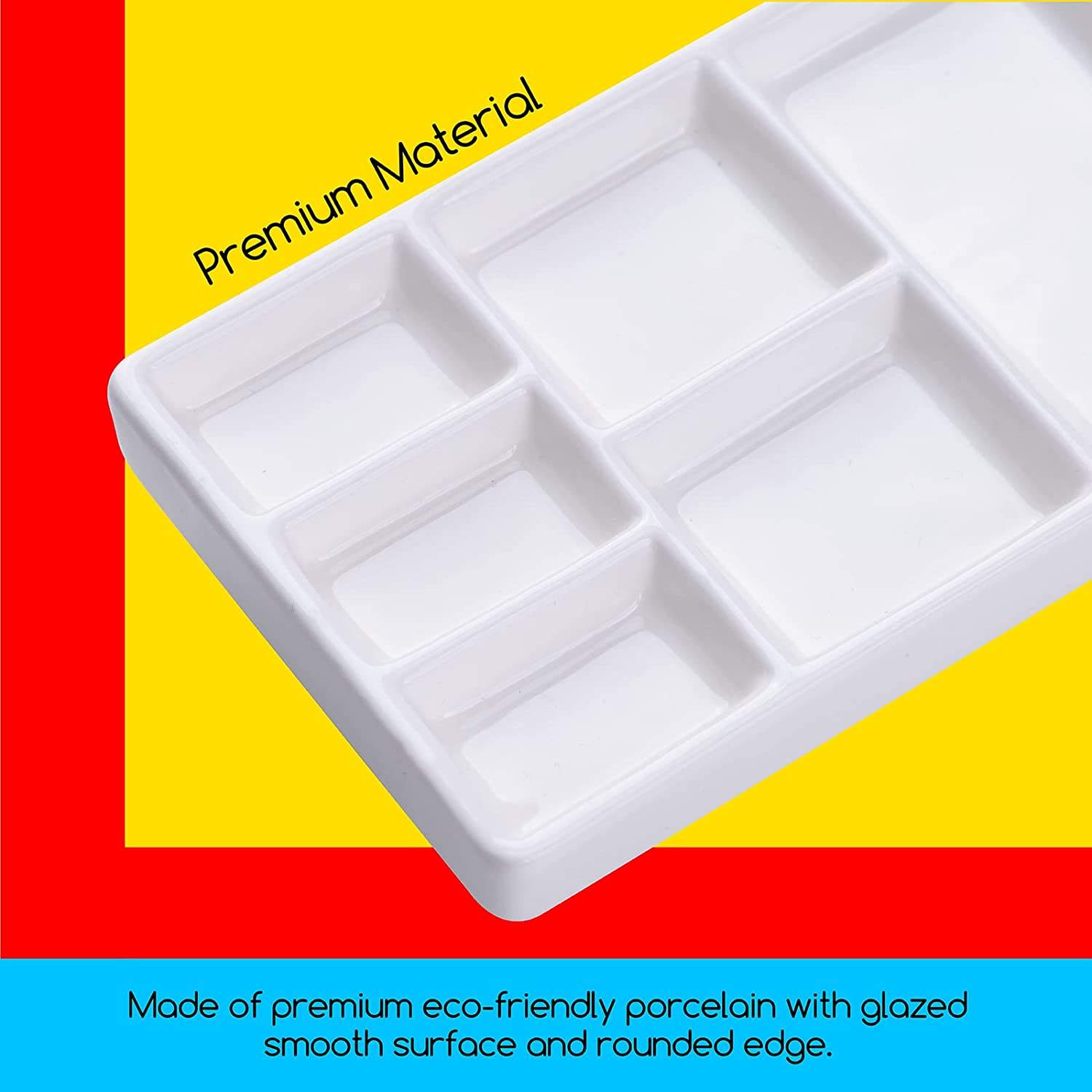 Tavolozza Per Artisti Meeden In Ceramica - 18 Pozzetti Per Pittura Ad Olio E Acrilico - Foto 13