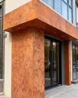 Vente flash : Panneau en cristal de carbone ignifuge, imperméable et écologique, placage de bois doré pour la décoration murale des hôtels modernes