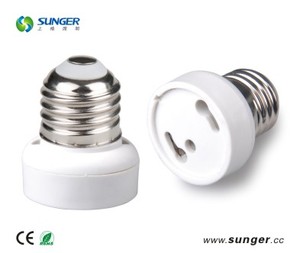 Konverter lampu E27-GU24 soket adaptor gaya sekrup aluminium plastik bahan CE RoHS lampu gantung bersertifikasi garansi 2 tahun - Product Image 3