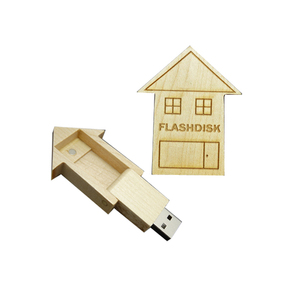 USB-Stick 32GB 4GB 8GB mit Individuell Graviertem Logo <span class=keywords><strong>Gadgets</strong></span> Holz-Hausförmiger USB-Stick - Product Image 6
