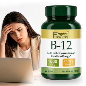 Fabricante de Suplementos Nutracéuticos Shecome, Vitamina B12 con Cianocobalamina para Apoyo Energético, 100 Tabletas de Vitamina B12 - Product Image 1