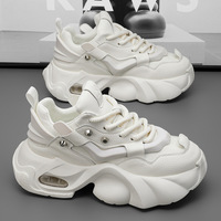 Chaussures pour hommes style 'dad shoes' nouvelle collection automne 2026, à semelle épaisse et rehaussante, chaussures de sport décontractées, tendance et polyvalentes