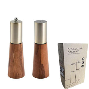 WELLFLYER <span class=keywords><strong>KIGA</strong></span>-164 manuel en bois moulin à herbes et épices logo personnalisé moulin à sel et poivre en gros moulin à poivre et salière ensemble - Product Image 5