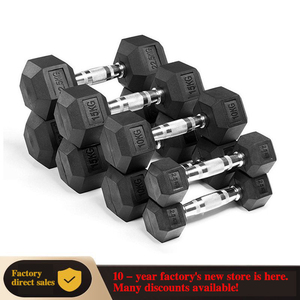 دمبلز سداسي مطاطي 10 رطل 20 رطل 40 رطل عرافة 5 رطل دمبلز دمبلز 10 25 - Product Image 2