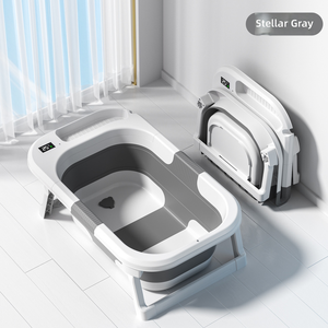 Juego de <span class=keywords><strong>Bañera</strong></span> Plegable Independiente de TPE Ecológico <span class=keywords><strong>con</strong></span> Cuchara de Agua Plegable Multifuncional para Bebés y Niños - Product Image 5