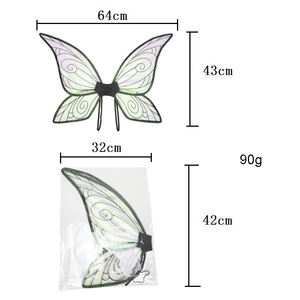 Haute qualité papillon ailes décor étincelle <span class=keywords><strong>elfe</strong></span> <span class=keywords><strong>ange</strong></span> fée accessoires pour enfants Halloween fête faveur fournitures emballées dans un sac - Product Image 6