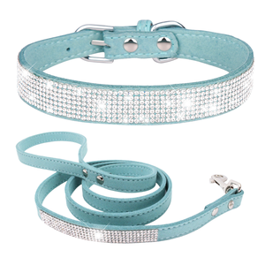 Viola rosa <span class=keywords><strong>Pitbull</strong></span> Doberman gattino finto piccolo cane collana di diamanti <span class=keywords><strong>cucciolo</strong></span> Erusted cane collari di gatto per cani di piccola taglia - Product Image 2