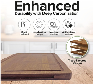 Ensemble de 3 planches à découper en bois en forme de <span class=keywords><strong>livre</strong></span>, en bambou/bois d'acacia, pour <span class=keywords><strong>la</strong></span> viande, les légumes, le pain, le <span class=keywords><strong>fromage</strong></span> - Product Image 2