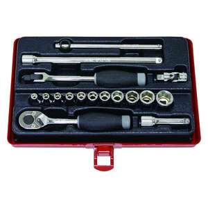 KOKEN - 2251A <b>1</b>/<b>4</b>'' socket set in case (15 pcs) - EAN 4991644230259 <b>RATCHET</b> AND SOCKET SETS <b>1</b>/<b>4</b>" - Product Image 1