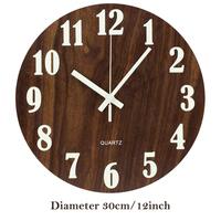 Jam Dinding Oval Art Deco Kuarsa Senyap Bercahaya 12 Inci dengan Tampilan Jarum untuk Ruang Tamu dan Kamar Tidur