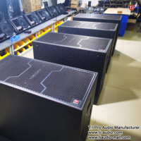 Caisson de basses Double 18 pouces, système de son passif actif, réseau de lignes, haut-parleurs, boîte système bois vide 3 ans