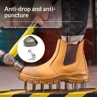 Chaussures de sécurité SIKE avec embout en acier résistant aux perforations et aux chocs, en cuir, pour hommes