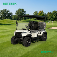 Carrito de Golf de 4 Plazas, Conducción Suave sin Sacudidas, Excelente Agarre en Césped, Carrito de Golf Resistente para Campos de Golf y Carreteras No Públicas, DOT CE