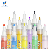 Lot de 36 stylos à peinture acrylique, marqueurs pour la décoration de tasses, céramique, verre, métal, bois