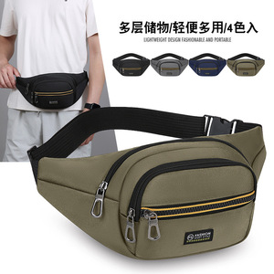 Men's Waist Bag Oxford Cloth Waterproof Multi Compartment Everyday Use Black Gray Military Green Dark Blue Spring 2025 - Product Image 5