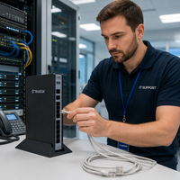 Gateway VoIP Yeastar TA800 con 8 Puertos FXS, Procesador TI de Alto Rendimiento, Llamadas Simultáneas, Control de Llamadas SIP, Uso en Oficina