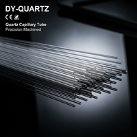 Tubo Capilar de Vidrio de Cuarzo Transparente de 0.1mm-0.5mm, Servicios Personalizados de Doblado, Corte y Soldadura |   Superficie Pulida Libre de Ozono de Alta Pureza