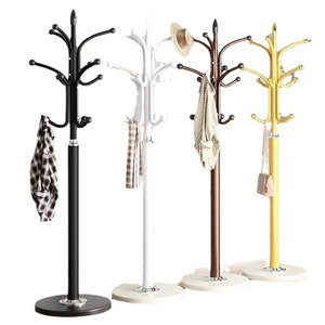 <span class=keywords><strong>Perchero</strong></span> de hierro simple para sala de estar o dormitorio, colgador vertical de pie con estantes colgantes para ropa y bolsas - Product Image 4