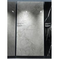 Dalles de carrelage pour salon intérieur, panneaux de douche gris en pierre calcaire, panneaux en pierre frittée, dalles de travertin dolomique pour salon