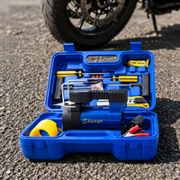 Compresseur d'air pour pneus de voiture OEM 12V monocylindre avec boîte à outils
