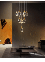 Plafonnier Led suspendu en cristal, design moderne, éclairage d'intérieur, luminaire décoratif de plafond, idéal pour des escaliers ou des hôtels, JY9226