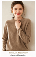 Pull en cachemire 100 % pour femme, col rond, couleur unie, coupe ample, tricoté, chaud, vente en gros
