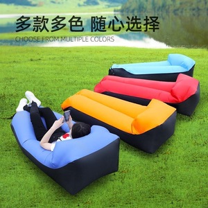 <b>Inflatable</b> <b>Sofa</b> <b>Bed</b> Portable Outdoor Camping Air Mattress Lazy Foldable With Pillow Design - Product Image 4