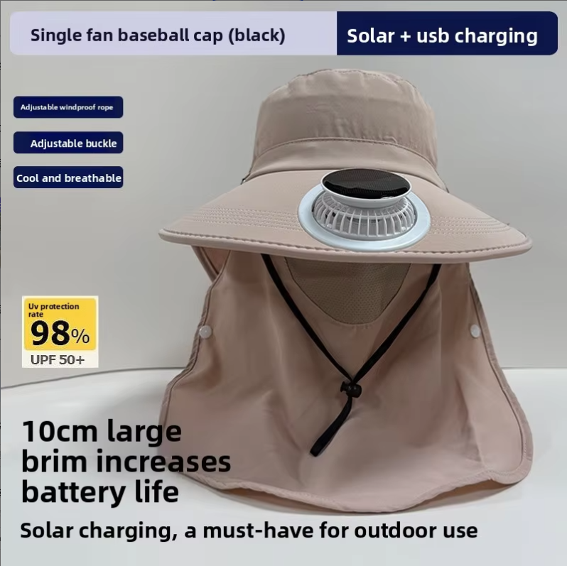 Clear color shawl solar-khaki
