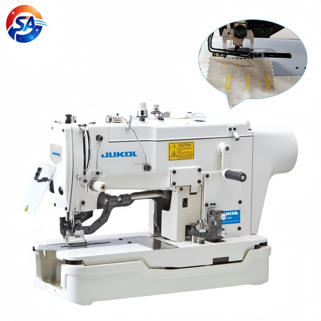Hot Sale JUKOL 781D Industrial Single Needle Double Threads Flat-Bed Lock Buttonhole Machine Direct-Drive Straight Eyelet Hole