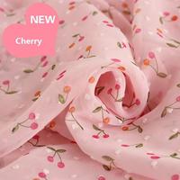 100% polyester, tissu en mousseline imprimé floral de qualité supérieure pour robe en mousseline de soie pour femme, 50D 75D