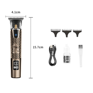 Tondeuse à cheveux électrique sans fil Kemei Km-873 1200mAh, design vintage en métal gravé, lame en acier inoxydable 7500 tr/min, tondeuse à barbe 5W – Fournisseur - Product Image 2