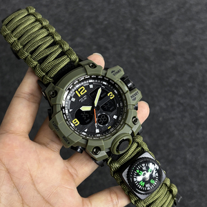 <span class=keywords><strong>Orologio</strong></span> da Polso Multifunzione per Uomo, Sportivo, con Bussola, Impermeabile, Movimento al <span class=keywords><strong>Quarzo</strong></span> LED, <span class=keywords><strong>Digitale</strong></span>, per Sopravvivenza all'Aperto - Product Image 3