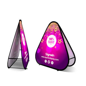 Al Aire Libre de impresión personalizada Vertical Pop Out Sideline a <span class=keywords><strong>Frame</strong></span> Banners Triangle Pop Out Banner para publicidad al aire libre - Product Image 2